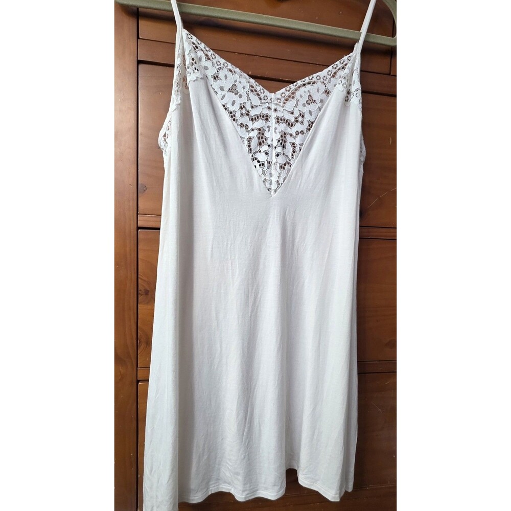 NWT Victoria's Secret Ivory Slip Nightgown Lace Slinky Delicate Feminine